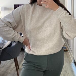 Cozy Alo Yoga Oatmeal Heather Sweatshirt